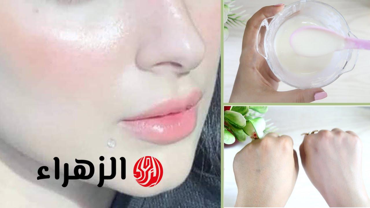 أقضي على أسمرار البشرة بخلطة النشا وماء الورد المعجزة والنتيجة قوية من أول مرة