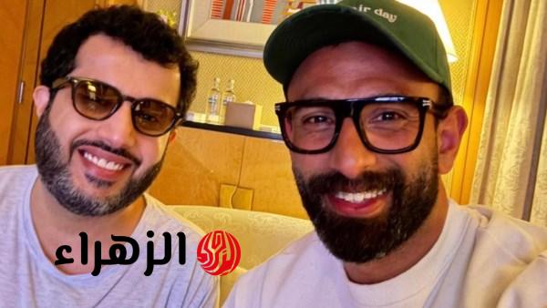 تركي آل الشيخ يمازح إبراهيم فايق بعد فوز منتخب مصر على السعودية