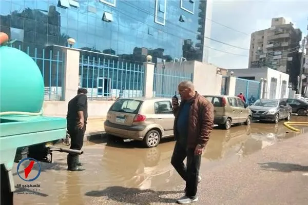 رئيس مدينة طنطا يشرف على رفع كميات مياه الأمطار قرب المستشفى العام – فلسطينيو48
