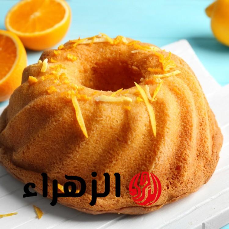 طريقة عمل كيكة البرتقال في المنزل بطريقة بسيضة وسهلة زي المحلات بالظبط