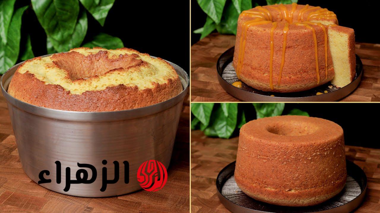 كيكة البرتقال في الخلاط بارتفاع 10 سم وقوام خفيف