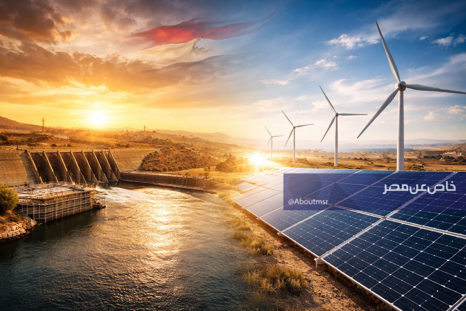 مصر تتحول من دولة مائية إلى قوة متجددة متعددة المصادر.. صور